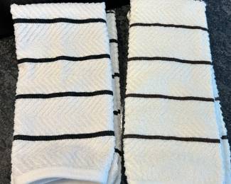 Pair of striped kitchen towels, 2 sets,  $4 per set