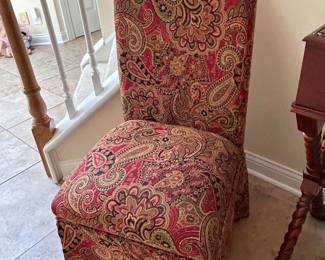 Paisley side chair, 39"H x 19"W x 24"D,  $50