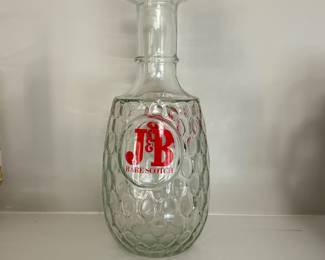 Vtg JB glass decanter,  $12