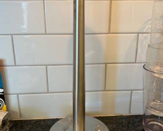 Silver paper towel holder,  $6