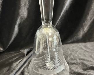 Crystal ship etched bell,  $8