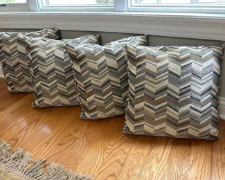 Chevron patterned decorative pillows, 4 available,  $15 each