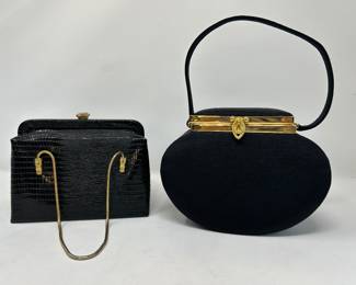 Vtg Black handbags - Faux alligator,  was $12, NOW $9.  Courtney black was $15, NOW $12