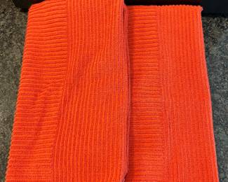 Pair of burnt orange kitchen towels,  $3