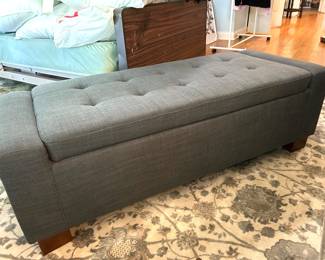 Pristine Grey storage bench, 50"W x 20"D x 16"H,  $125