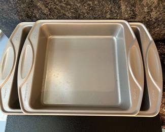 Wilton 9 x 9 and 13 x 9 baking pans,  $12