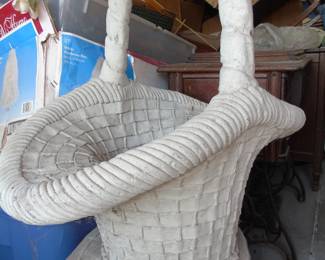 concrete yard flower basket