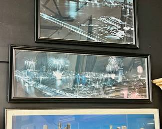3 Framed Downtown Jacksonville Art Pieces