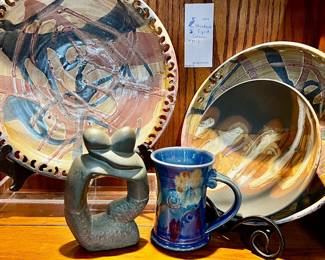 4pcs Handmade Signed Ceramics