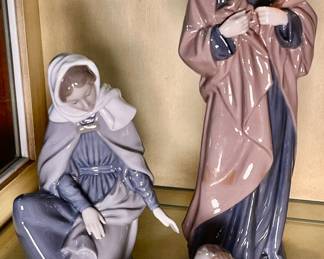 Jesus, Mary, and Joseph Lladro Porcelain Figurines