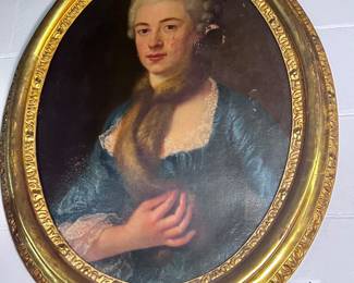 Antique oil portrait