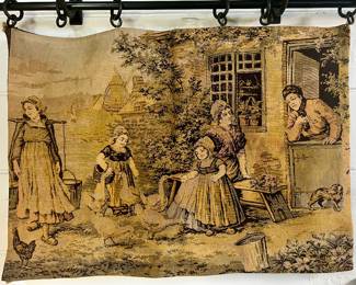 Vintage French hanging tapestry
