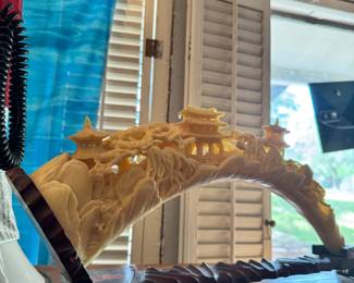 Asian Style Tusk Carving