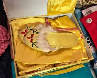 Children’s silk PJ sets with slippers (3)
