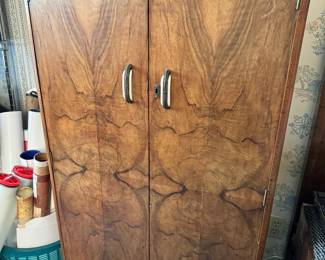 Burl wood cabinet
