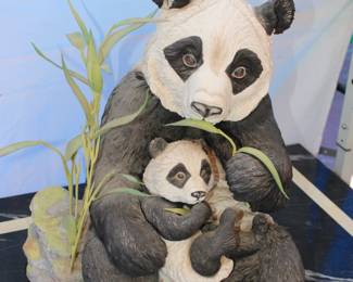 Sculptured Panda and cub