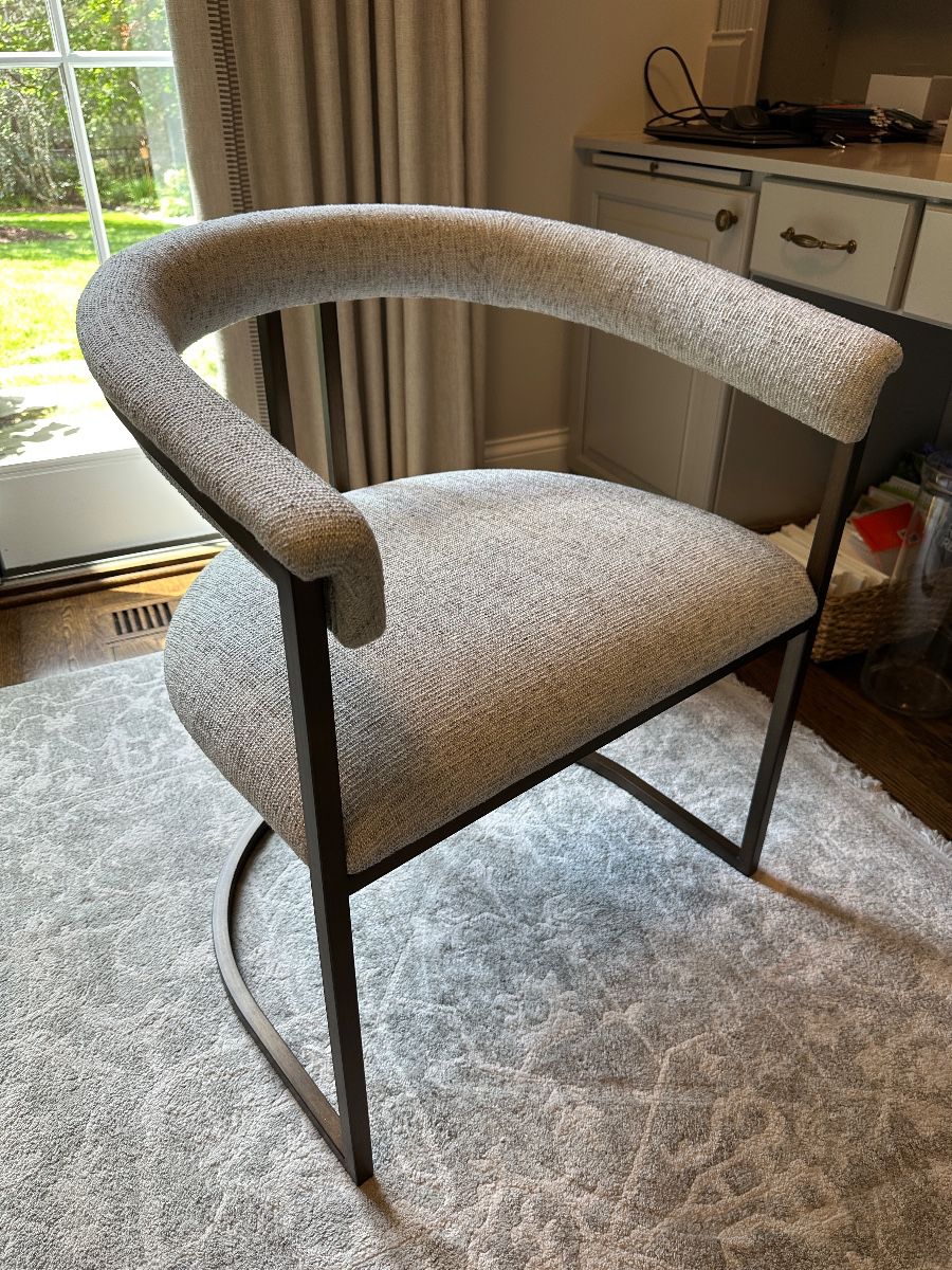 Walter E. Smithe chair 25"W x 21"D x 30"H and 19" seat height - $300