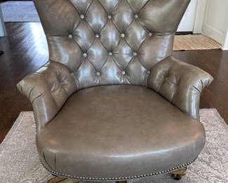 Walter E. Smithe leather office chair - $650