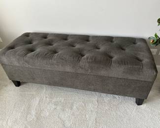 Upholstered storage bench 55"W x 21"D x 19"H - $200