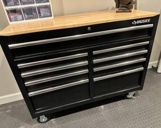 Husky tool chest on castors - $220