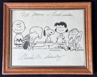 Lot # : 331h - Framed Charles Schulz signed print