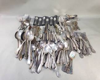 Lot # : 341 - Vintage silver plate flatware