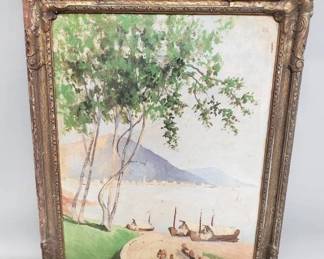 Lot # : 270 - Vintage oil on board