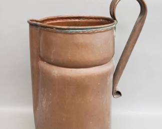 Lot # : 120 - Large vintage copper pitcher