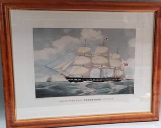 107 Lot 237 Handembellished engraving, The Clipper Ship Yorkshire 1100 Tons