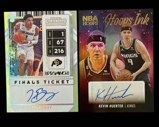 Lot # : 349h - Tyler Bey & Kevin Huerter autographed rookie cards