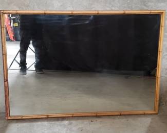 172 Lot 114 Vintage faux bamboo wall mirror