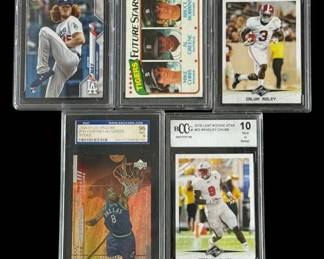 Lot # : 353h - Lot of 5 graded cards