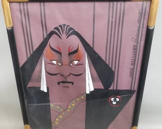 149 Lot 214 John Williams signed mixedmedia Japanese Kabuki print