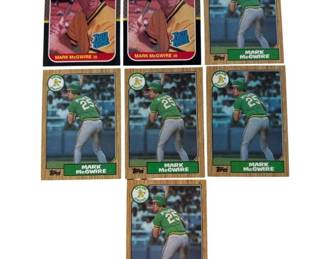 Lot # : 364h - Lot of 7 1987 Mark McGwire rookie cards