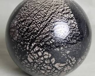 Lot # : 216 - Vintage hand blown black glass vase