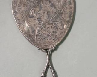 Lot # : 331 - Antique silver mirror