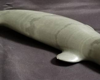 063 Lot 276 Jacob Uppik carved stone beluga whale sculpture