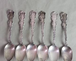 072 Lot 205 Six sterling silver spoons