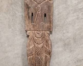 Lot # : 199 - Tribal carved wood wall sculpture