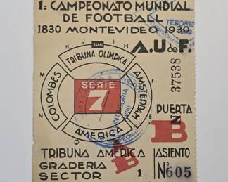 005 Lot 732 1930 FIFA World Cup Uruguay vs. Yugoslavia semifinal ticket stub