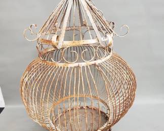 089 Lot 391 Midcentury iron bird cage