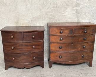 074 Lot 82 Pair of antique walnut dressers