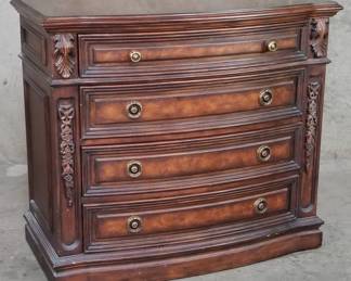 Lot # : 101 - Eastern Legends walnut veneer 4-drawer chest
