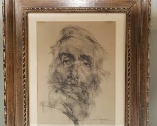Lot # : 261 - Signed Nicolai Fenchin original lithograph "The Philsopher"
