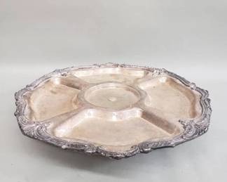 Lot # : 321 - Vintage silver plate lazy Susan