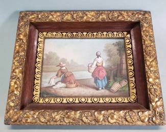 Lot # : 268 - Signed D. Coulon antique oil on board