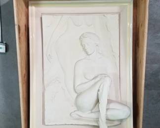 066 Lot 727 Bill Mack signed and numbered bonded sand nude sculpture