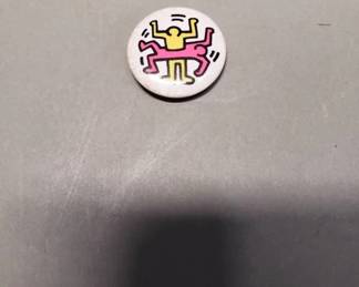 Lot # : 298 - Vintage 1980's Keith Haring Pop Shop button