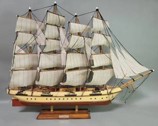 Lot # : 304 - Decorative wood and fabric model ship "Clipper 1845"