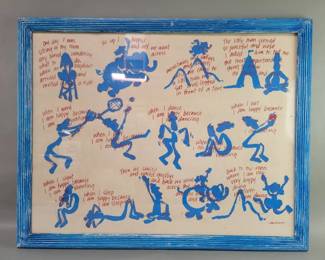 Lot # : 16 - Furilo Huss 1986 lithograph under glass.
